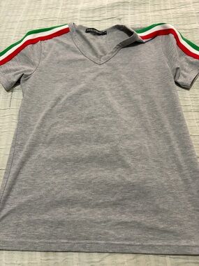 Dolce & Gabbana Light Gray Tee with Black Label